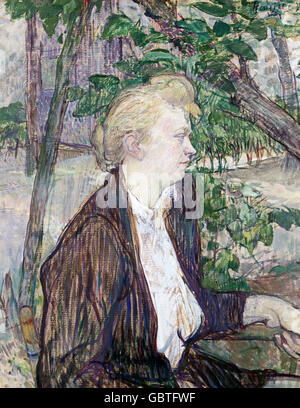 Bildende Kunst, Toulouse-Lautrec, Henri de (1864-1901), Malerei, "Femme assise" (sitzt Frau), National Gallery, London, Stockfoto