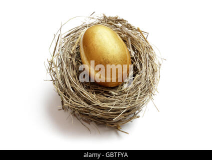 Ruhestand Einsparungen golden Notgroschen Stockfoto