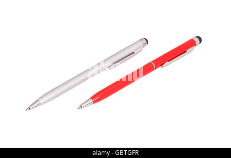Stylus-Stift isoliert auf weißem Hintergrund Stockfoto