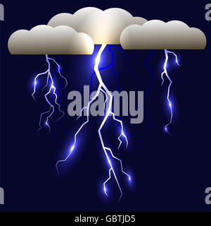 White Lightning isoliert Stockfoto