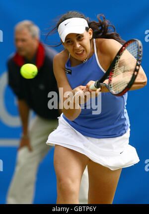 Die französische Marion Bartoli in Aktion während der AEGON International im Devonshire Park, Eastbourne. Stockfoto