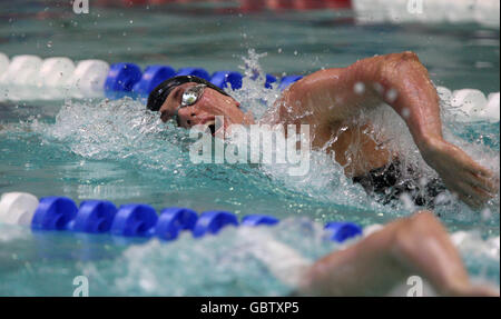 Robbie Renwick in Aktion während der Scottish Gas National Open Swimming Championships 2009 im Tollcross Park Leisure Centre, Glasgow, Schottland. Stockfoto