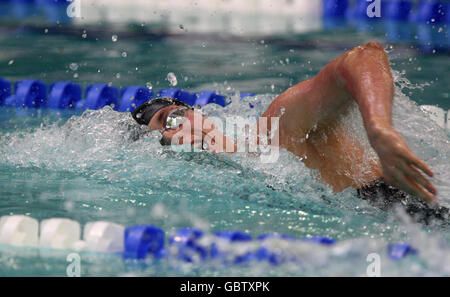 Robbie Renwick in Aktion während der Scottish Gas National Open Swimming Championships 2009 im Tollcross Park Leisure Centre, Glasgow, Schottland. Stockfoto