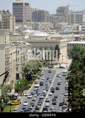 Reisestacks - Baku - Aserbaidschan. Gesamtansicht von Baku, Aserbaidschan Stockfoto