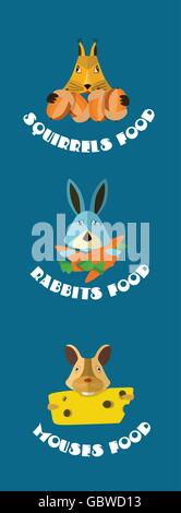 Nager Tiere Symbole. Vektor-Format. Stock Vektor