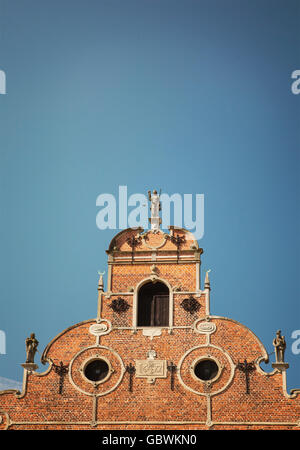 Bild eines Fassade Details der Holy Trinity Church in Kristianstad, Schweden. Stockfoto