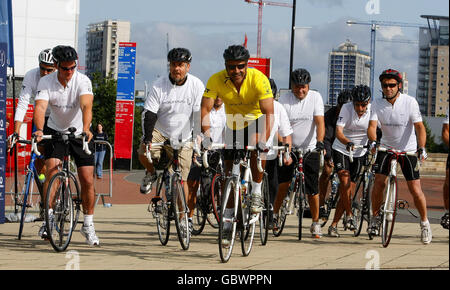 Jugend-Kriminalität-Radtour Stockfoto