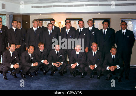 Fußball - Welt Cup England 1966 - England Gruppe zusammenkommen Stockfoto