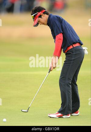 Golf - The Open Championship 2009 - Runde Zwei - Turnberry Golf Club. Der japanische Ryo Ishikawa ist am zweiten Tag der Open Championship im Turnberry Golf Club in Aktion. Stockfoto