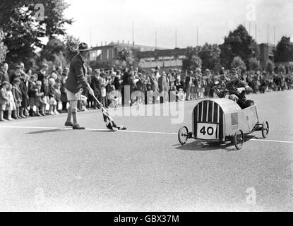 Freizeit - Pfadfinder Soap Box Derby Stockfoto