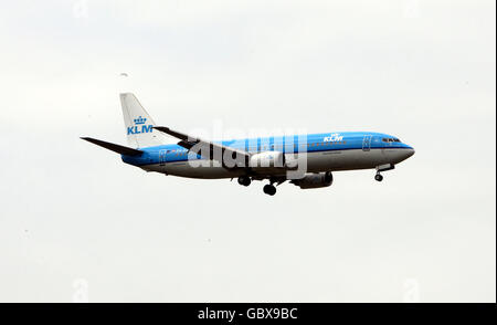 Allgemeine Lager - Flugzeuge - Heathrow Flughafen Stockfoto