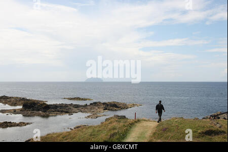 Der deutsche Martin Kaymer macht sich während einer Übungsrunde im Turnberry Golf Club, Ayrshire, auf den Weg. Stockfoto