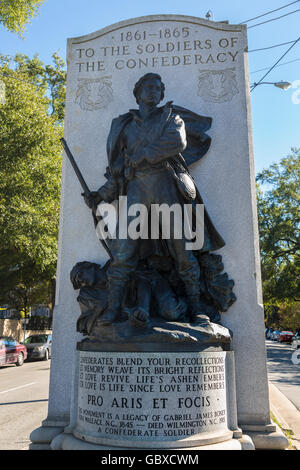 Konföderierten Sie Bürgerkriegs Memorial, Wilmington, NC, USA Stockfoto