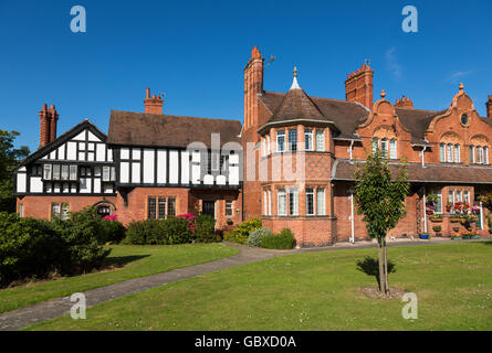 Arts And Crafts Stil Häuser in Port Sunlight, Wirral, England Stockfoto