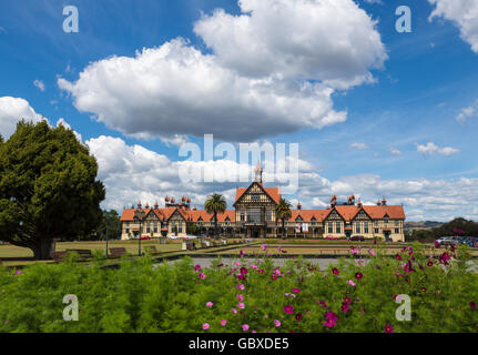 Badehaus, Museum, Rotorua, Neuseeland Stockfoto