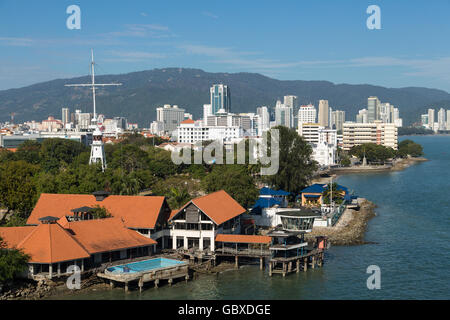 Skyline von Georgetown, Penang, Malaysia Stockfoto