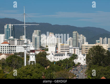 Skyline von Georgetown, Penang, Malaysia Stockfoto