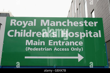 Royal Manchester Children's Hospital. Ein GV des Royal Manchester Children's Hospital. Stockfoto