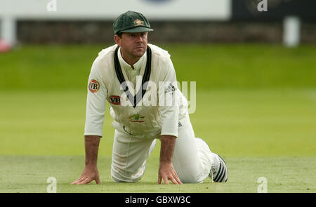 Der australische Kapitän Ricky Ponting am dritten Tag des zweiten npower-Test-Spiels in Lord's, London. Stockfoto