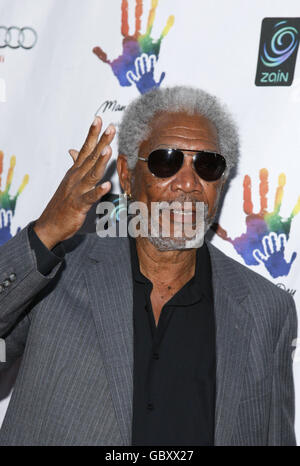 Schauspieler Morgan Freeman nimmt am Mandela Day: A 46664 Festkonzert in der Radio City Music Hall in New York City Teil.