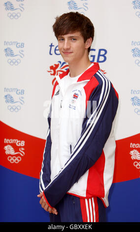 Das britische Jugendteam Swimmer Matthew Parks bereitet sich darauf vor, das bevorstehende European Youth Olympic Festival in Tampere in Finnland zu bereisen. DRÜCKEN Sie VERBANDSFOTO. Bilddatum: Freitag, 17. Juli 2009. Photo Credit sollte lauten: Steve Parsons/PA Wire Stockfoto