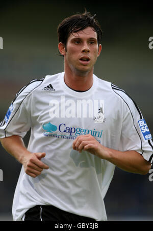 Fußball - vor der Saison freundlich - Telford United / Port Val - Bucks Head Stadium. Danny Edwards, Telford United Stockfoto