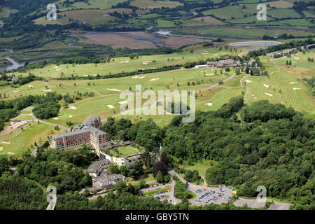 Golf - das Celtic Manor Resort - Luftaufnahmen Stockfoto