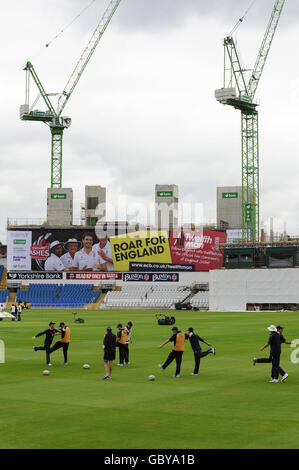 Der australische Cricket-Trupp während der Nets-Session in Headingley, Leeds. Stockfoto