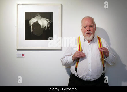 Der Künstler Sir Peter Blake enthüllt einen neuen, limitierten Druck von Andy Warhol, um das Edinburgh Art Festival zu starten. Stockfoto