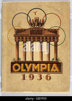 Sport, olympische Spiele, 1936 Berlin, Werbeplakat, 1936, Zusatz-Rechte-Clearences-nicht vorhanden Stockfoto