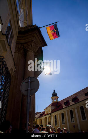 Deutsche Botschaft im Palais Lobkowicz (Lobkovicky) (Bundesrepublik Deutschland, BRD) Stockfoto