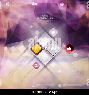 Moderne Info-Grafik Vorlage mit Symbolen für Business-Design. Stock Vektor