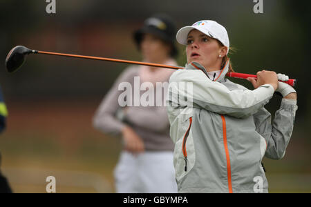 Golf - Ricoh Women's British Open - Tag zwei - Royal Lytham und St. Anne's Golf Course. Englands Rachel Jennings auf dem 16. Abschlag während der Women's British Open im Royal Lytham und auf dem St. Anne's Golf Course, Blackpool. Stockfoto