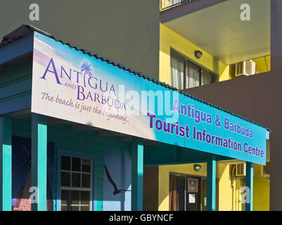 Dh St Johns ANTIGUA KARIBIK Heritage Quay Antigua Barbuda Tourist Information Office Stockfoto