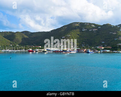 dh Road Town TORTOLA Karibik Road Town Hafen Port Bvi Hafen Stockfoto