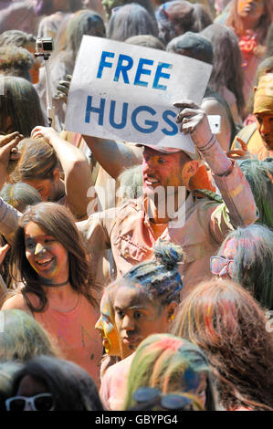 Holi-fest. Barcelona, Katalonien, Spanien Stockfoto