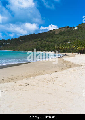 dh Brewers Bay TORTOLA Karibik verlassenen Strand Sand blauen Himmel Meer Stockfoto