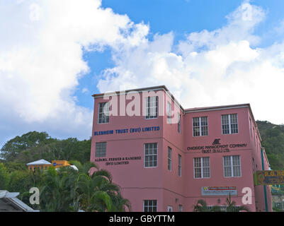 dh Road Town TORTOLA Karibik BVI Offshore-Treuhandgesellschaft Bankgebäuden Stockfoto