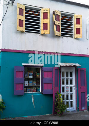 dh Road Town TORTOLA karibischen Antillen Buch bunte Ladenbau Stockfoto