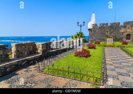 Grünen Garten in Burg San Miguel de Garachico, Teneriffa, Kanarische Inseln, Spanien Stockfoto