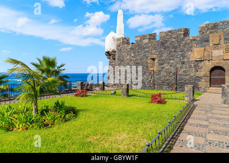 Grünen Garten in Burg San Miguel de Garachico, Teneriffa, Kanarische Inseln, Spanien Stockfoto