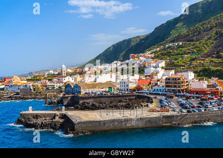 Ein Blick auf Garachico Stadt an der Südküste von Teneriffa, Kanarische Inseln, Spanien Stockfoto