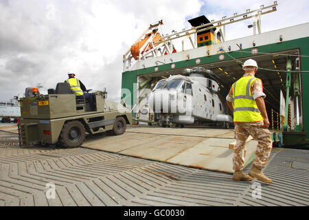 Logistik Versand Anvil Point docks Stockfoto