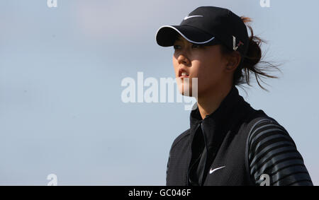 Golf - Ricoh Women's British Open - Tag zwei - Royal Lytham und St. Anne's Golf Course. Michelle wie aus den USA auf dem 13. Fairway während der Women's British Open im Royal Lytham und auf dem St. Anne's Golf Course, Blackpool. Stockfoto