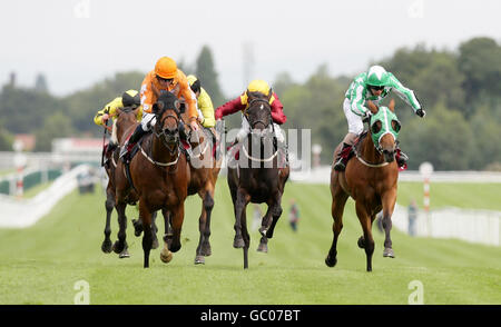 Pferderennen Sie - Heiligen RLFC Raceday - Haydock Park Rennbahn Stockfoto