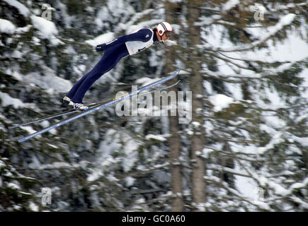 Die Olympischen Winterspiele - Sarajevo - Skispringen - 1984 Stockfoto