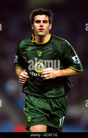 Fußball - FA Barclays Premiership - Norwich City / Manchester City. Marc Edworthy, Norwich City Stockfoto