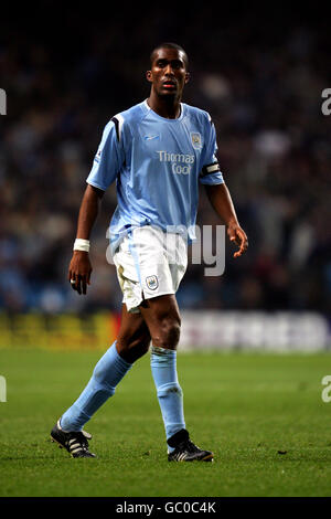 Fußball - FA Barclays Premiership - Norwich City / Manchester City. Sylvain Distin, Manchester City Stockfoto