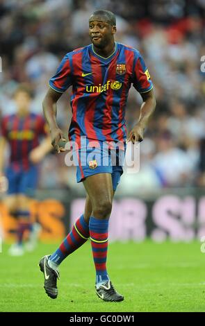 Fußball - Wembley Cup 2009 - Tottenham Hotspur gegen Barcelona - Wembley Stadium. Yaya Toure, Barcelona Stockfoto