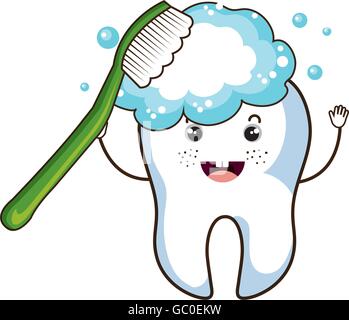Medizinische Zahnpflege Cartoon Theme-design Stock Vektor